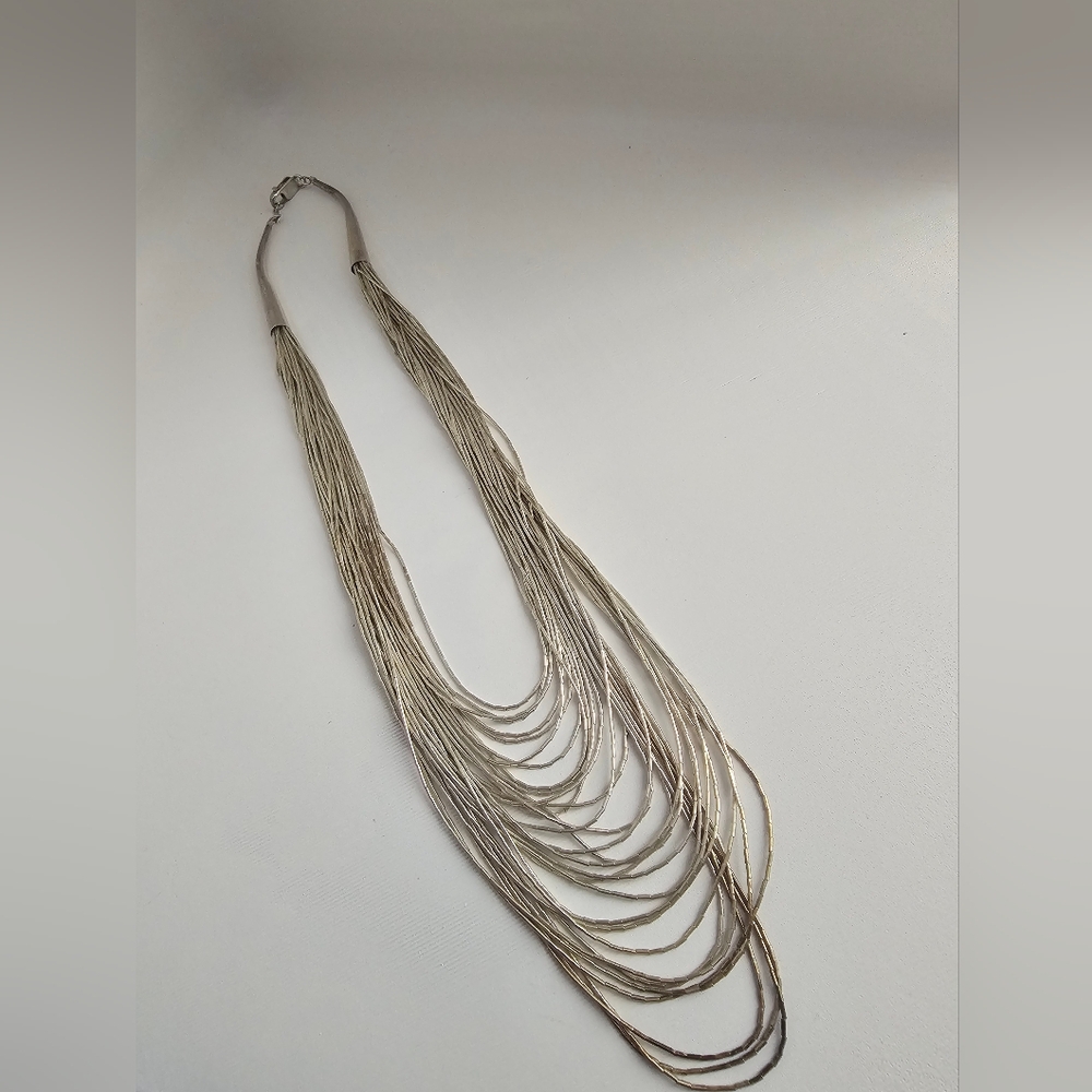 Native Sterling Silver Multi-Strand Necklace - image 2